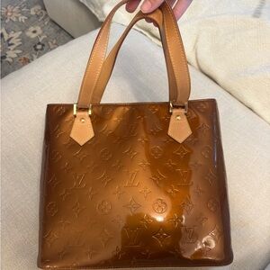 Louis Vuitton Vernis Caramel Brown Monogram Tote